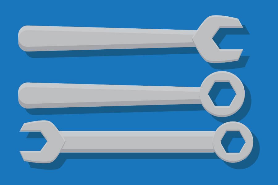 three wrenches