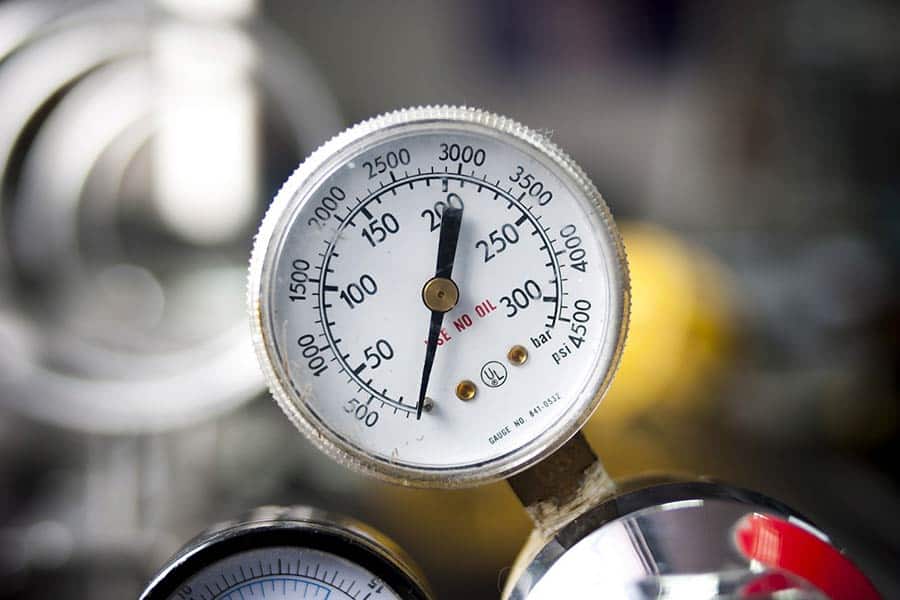 an air pressure gauge