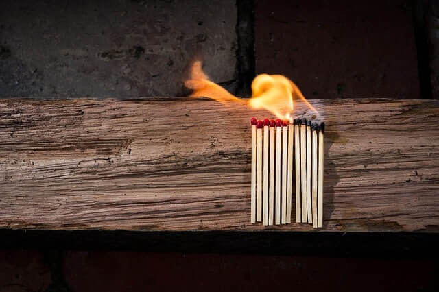 matches burning San Marcos TX