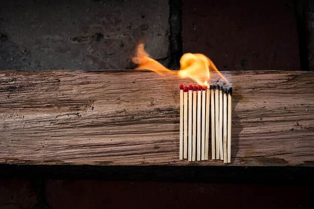 matches burning San Marcos TX
