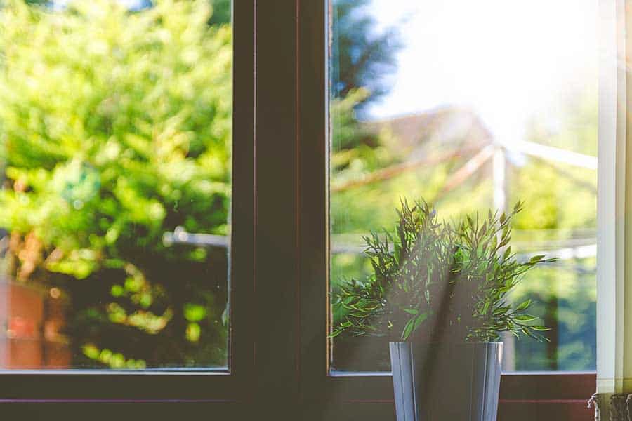 sunlight shining through a window