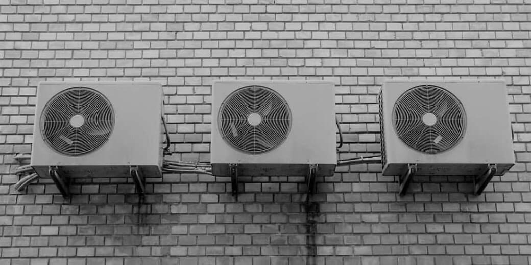 air conditioners mounted on a wall