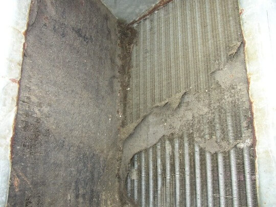 a dirty evaporator